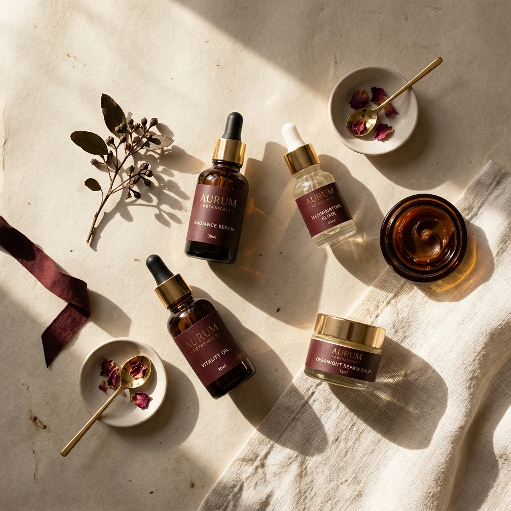 Skincare flatlay